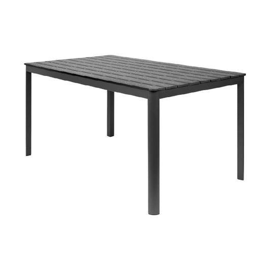 Outdoor Dining Table for Patio Made of Aluminum - 160 x 90 x 75
